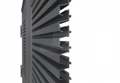 ALU DOUBLE DOOR HS-27R BUILT-IN + SHUTTER DAMPER (R) - Ventilating
