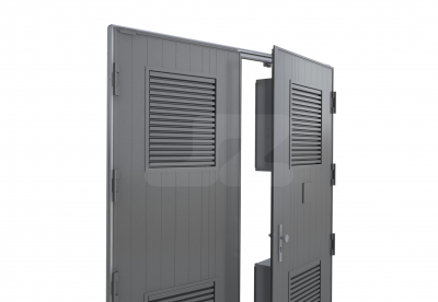 ALU DOUBLE DOOR HS-27R BUILT-IN + SHUTTER DAMPER (R) - Ventilating