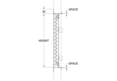 HF-40 / 25R wall grid clamp bracket