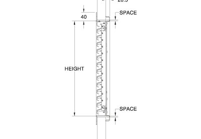 HF-40 / 25R wall grid clamp frame