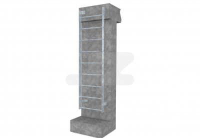 Safety ladder type wall